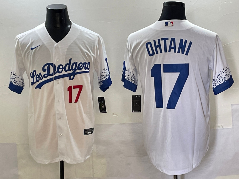 Men Los Angeles Dodgers #17 Ohtani white Nike MLB 2025 Jersey style 6->los angeles dodgers->MLB Jersey